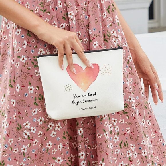 Christian Gifts for Women Religious Bible Verse Makeup Bag Inspirational Scriptu - Picture 4 of 5